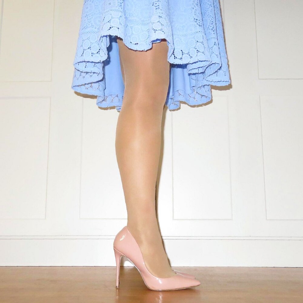 Women's EUC Steve Madden Daisie Dark Blush Patent Stiletto High Heel Pump US 9 - Picture 2 of 14